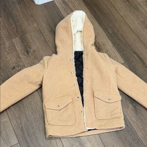 Forever 21 Tan Sherpa-Lined Fur Jacket